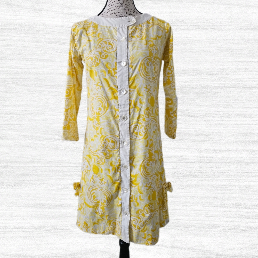 Vintage 1960s The Lilly Lilly Pulitzer Yellow White Shift Dress - Rare, Small